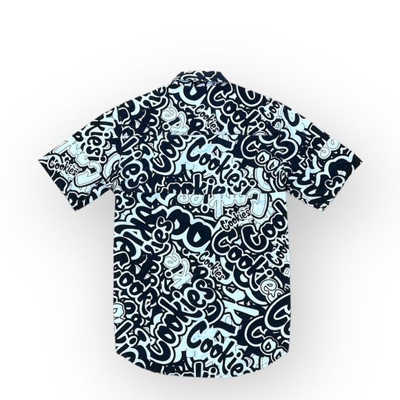 Cookies SF black,white Double top front pockets Button Down Short sleeve shirts - Picture 2 of 2